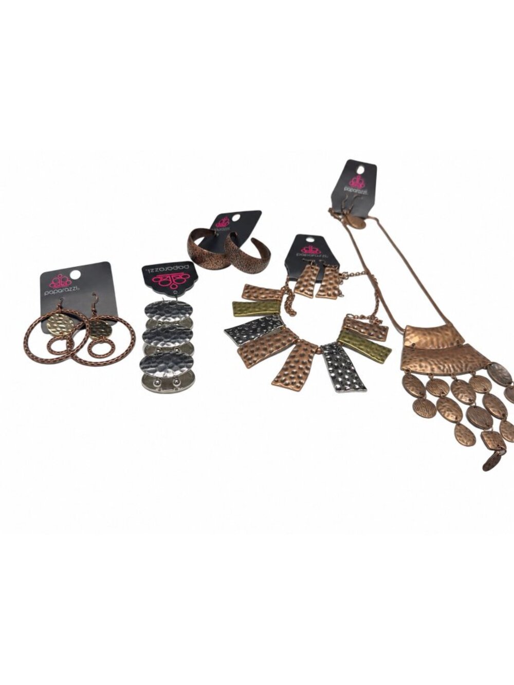 Paparazzi Copper & Mixed Metal Bundle 2 Necklace Sets Earrings Bracelet